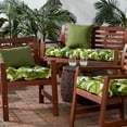 thumbnail image 3 of Greendale Home Fashions Palm Leaves White 51 x 18 in. Outdoor Reversible Tufted Bench Cushion, 3 of 9