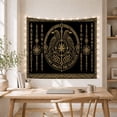 thumbnail image 5 of Norse Ravens And Compass Rose On Black Background, Majestic Gothic For Mythology Fans, Celtic Knotwork Wall Art, Graduation Gift Tapestry Wall Hanging for Man Cave and Dorm, 5 of 7