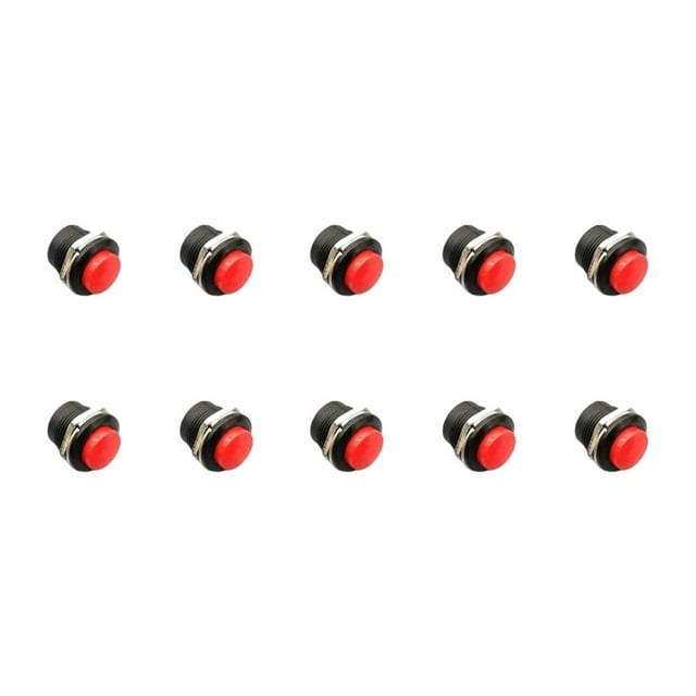 Maoww 100 Pcs Bouton-Poussoir Finition Soignée Pièce de Rechange Interrupteur à Pression Accessoires de Jeu Améliorés Boutons d'Arcade Rouge