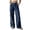 Navy*, variant on RUTAYY Women's Pants Loose Fit Solid Color Straight Leg Long Bottoms Casual Daily Wear with Pockets Comfortable Classic Stylish Trousers