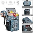 thumbnail image 5 of Travel Cooler Bag - Blue Leopard Print Camping Beer Cooler Backpack with Bottle Opener- Waterproof Insulated Picnic Backpacks - Cooler Bag for Beach, 5 of 6