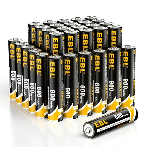 EBL Rechargeable AAA Batteries 600mAh Nimh Triple A Batteries, 32 Pack
