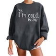 thumbnail image 2 of Ichuanyi liquidación letra femenina moda suelta redonda de cuello redonda suéter deportivo top ICHUANYI WER202308211104, 2 of 4