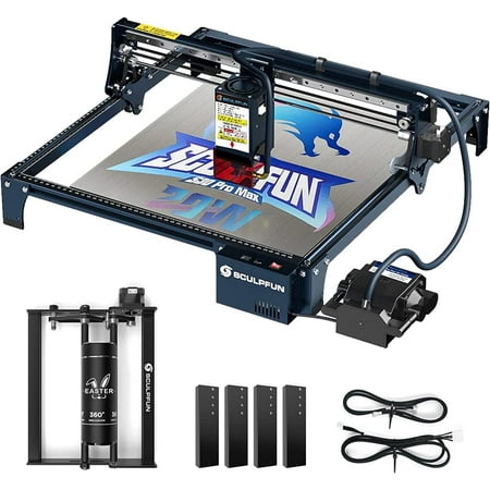 

SCULPFUN S30 Pro Max La/ser Engraver with Rotary Roller 20W Output Power Las/er Engraving Machine with Automatic Air Assist Kit Cut 10mm Plywood in One Pass