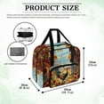 thumbnail image 6 of ZIATUBLE Cock Sunflower Portable Carrying Totes Pumpkin Traveling Bag with Zipper Carry Case with Storage Pockets and Handles with Storage Pocket Portable Sewing Machine Handbag, 6 of 7