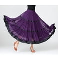 thumbnail image 3 of s largas de baile de salón de baile de Tango latino de vals moderno para mujer Púrpura Colcomx Vestido de baile latino, 3 of 8