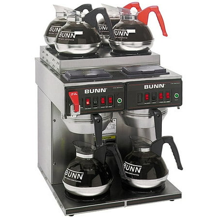 BUNN CWTF 4/2 Twin 4U/2L, 12-Cup Automatic Commercial Coffee Brewer, 6 Warmers, 23400.0011