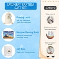 thumbnail image 6 of Sawnfay Baptism Gifts for Boys, Baptism Gifts and Newborn Baby, Christening Gifts Set, 7" Praying Lamb Plush Toy and Bedtime Blessing Board Book in Keepsake Gift Box, Ideal Easter Gifts for Kids, 6 of 7
