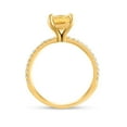 thumbnail image 3 of Pompeii 2 3/4Ct Oval Yellow Sapphire & Diamond Ring 14k Yellow Gold Lab Grown, 3 of 4