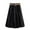 Black, variant on snilers Women's Pleated Skirt High Waist Single Breasted A Line Skirt Solid Color Elegant Work Casual Midi Skirt with Pocket 2024