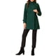 thumbnail image 2 of Abrigo de mujer INSPIRE CHIC de doble botonadura, longitud midi, cuello alto, manga larga, color verde, 2 of 7