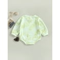 thumbnail image 4 of Bagilaanoe Newborn Baby Girl Boy Oversized Rompers Tie Dye Print Print Long Sleeve Bodysuits 6M 12M 18M 24M Infant Casual One Piece Short Jumpsuit, 4 of 8