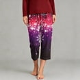 thumbnail image 2 of Cmtiyu Christmas Pajama Pants Women Christmas Printed Elastic Waist Drawstring Pajama Bottoms Casual Comfy Loose Lounge Sleep Capri Pants S-3XL, 2 of 6