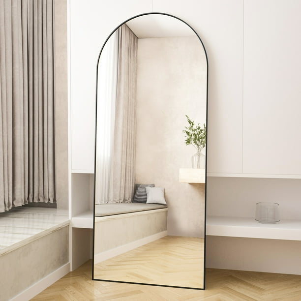 BEAUTYPEAK 71"x 30" Full Length Mirror Arch Standing Floor Mirror Full