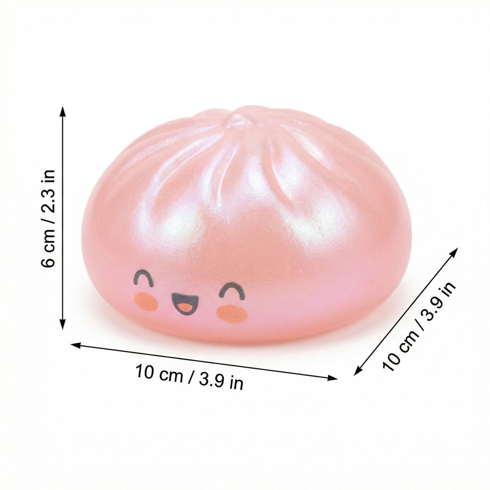 Glitter Colorful Dumpling Squishy, Cute Squishy Dumpling Large with Steamer, Squishy Dumpling Doll with Cute Expressions, Silicone Bun Sensory Fidget Dolls, Hand Pinching Decompression Dolls