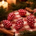 thumbnail image 7 of Christmas Tree Faux Pinecone Ornaments Set of 5, Glitter Hanging Faux Pine Cone Ornaments for for Xmas Tree Decor, 7 of 7