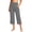 Gray plus size capri pants for women a1, variant on Cagogo Women Plus Size Capri Pants High Waisted Casual Loose Fit with Pockets Solid Sporty Trousers for Summer Beach Lounge Work, Hot Pink L
