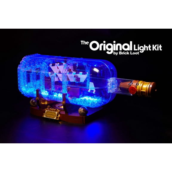 Brick Loot Deluxe Lighting Kit for Lego Set Ship in a Bottle 21313 - LEGO Set NOT Included