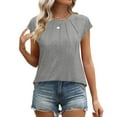 thumbnail image 4 of LADIGASU Women's Spring And Summer Round Neck Printed Short Sleeved Casual Pullover, 4 of 8