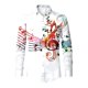 thumbnail image 2 of Camisas Para Hombre Manga Corta Hombres Casual 3D Impresión digital Ligero Transpirable Manga larga Solapa Camisa formal (Red, L), 2 of 4