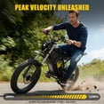thumbnail image 4 of Seemoon Electric Dirt Bike for Adults 3200W Peak Mid Drive Off Road 48V 28Ah 32 MPH 45 Miles Dual Hydraulic Disc Brakes Full Suspension 17 16 Inch, 4 of 8