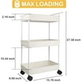 thumbnail image 2 of Baby Diaper Caddy, Plastic Movable Cart for Newborn Nursery Essentials Diaper Storage Caddy Organizer for Changing Table & Crib, Easy to Assemble, Beige, 2 of 10