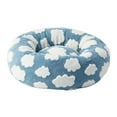 thumbnail image 3 of jinwen Donut Cat Bed Removable Washable Cover Soft Non Slip for Indoor Cats Rabbits Blue Large, 3 of 9