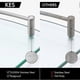 thumbnail image 5 of Glass Corner Shelf For Bathroom Corner Shower Shelf 2 Pack Tempered Glass Shelf With Rail Sus 304 Stainless Steel Wall Mounted Brushed Finish, 5 of 5