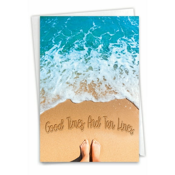 1 All Occasion Blank Card with Envelope - Life's a Beach C6328GOCB