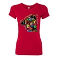 thumbnail image 3 of Dean Russo The Only Person Dog Lover Womens Slim Fit Junior Tee, Red, XX-Large, 3 of 6