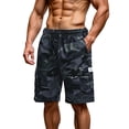 thumbnail image 2 of Mfakffe Mens Shorts Casual Camouflage Print Comfy Fashion Multi-Pocket Design Cargo Shorts Versatile Cool Loose Sport Shorts, 2 of 4