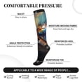 thumbnail image 3 of Lsque Cool Cat With Sunglasses Pattern Sport Compression Socks for Men & Women 15-20 mmHg Knee High Nurse Pregnant Running Medical and Travel Athletic, 3 of 6