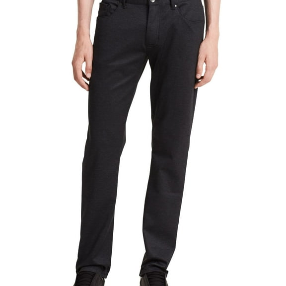 Calvin Klein Mens Herringbone Casual Trouser Pants, Grey, 31W x 32L