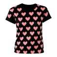 thumbnail image 6 of Womens Mens Valentines Day Graphic Tees Short Sleeve Couple Bow Tee Shirts Valentine Boyfriend Girlfriend Matching Tops, S Black, 6 of 7