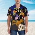 thumbnail image 2 of Lsque Scooby-Doo Pattern Hawaiian Shirt for Men Unisex Summer Beach Casual Short Sleeve Cotton Linen Button Down Shirts-Small, 2 of 6