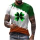 thumbnail image 1 of Camisetas Casuales Cuello Redondo Día de San Patricio Impresión Suéter, Manga Corta Blusa Deportiva para Hombres, 1 of 3