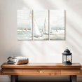 thumbnail image 2 of Elephant Stock Windswept Sails I Wall Art - Horizontal Multi Panel Canvas - Living Room Wall Decor - Transportation Multi Panel - White And Gray Decor By Eva Watts - 23" x 14", 2 of 4