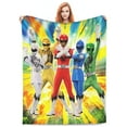 thumbnail image 2 of Power Rangers Fleece Blanket Super Soft Cozy Throw Blanket Fuzzy Comfy Flannel Blanket Warm Plush Blankets And Throws For Couch, Sofa, Bed 60"X50", 2 of 7