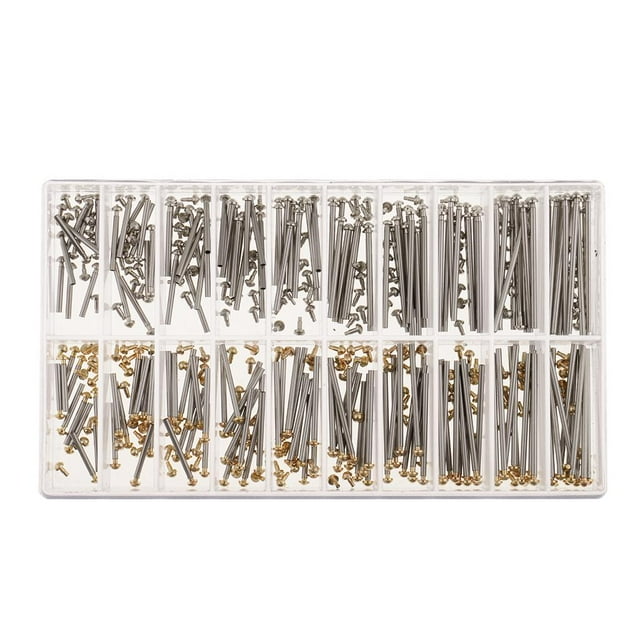 Tachiuwa Stainless Steel Watch Band Screw Bars Strap Link Pins for Watchmaker Tools Box;