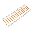 thumbnail image 3 of 25Pcs L Shape Push Pull Interdental Brush Oral Care Teeth Whitening Dental Tooth Pick Tooth Orthodontic Cleaning Brush Orange, 3 of 5