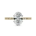 thumbnail image 2 of AFFY Hidden Halo Engagement Ring for Women, 1.50 Carat (ctw) Oval and Round Cut Lab Grown Diamond Solitaire Ring In 10K Solid Yellow Gold F-G, VS-SI Quality Gifts For Her Ring Size-10, 2 of 6