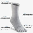 thumbnail image 7 of AONIJIE 3 Pairs Ultra-thin Athletic Coolmax Toe Socks for Men, Moisture Wicking,M, 7 of 7