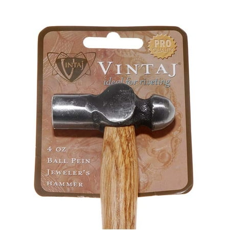 Vintaj Special Edition - 4 oz Ball Pein Hammer For Metal Smithing 2.5 Inch Head