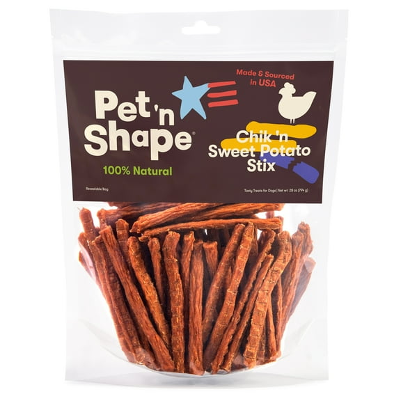 Pet 'n Shape Chik 'n Sweet Potato Stix – Made and Sourced in the USA- Natural Healthy Dog Treats, 28 Ounce