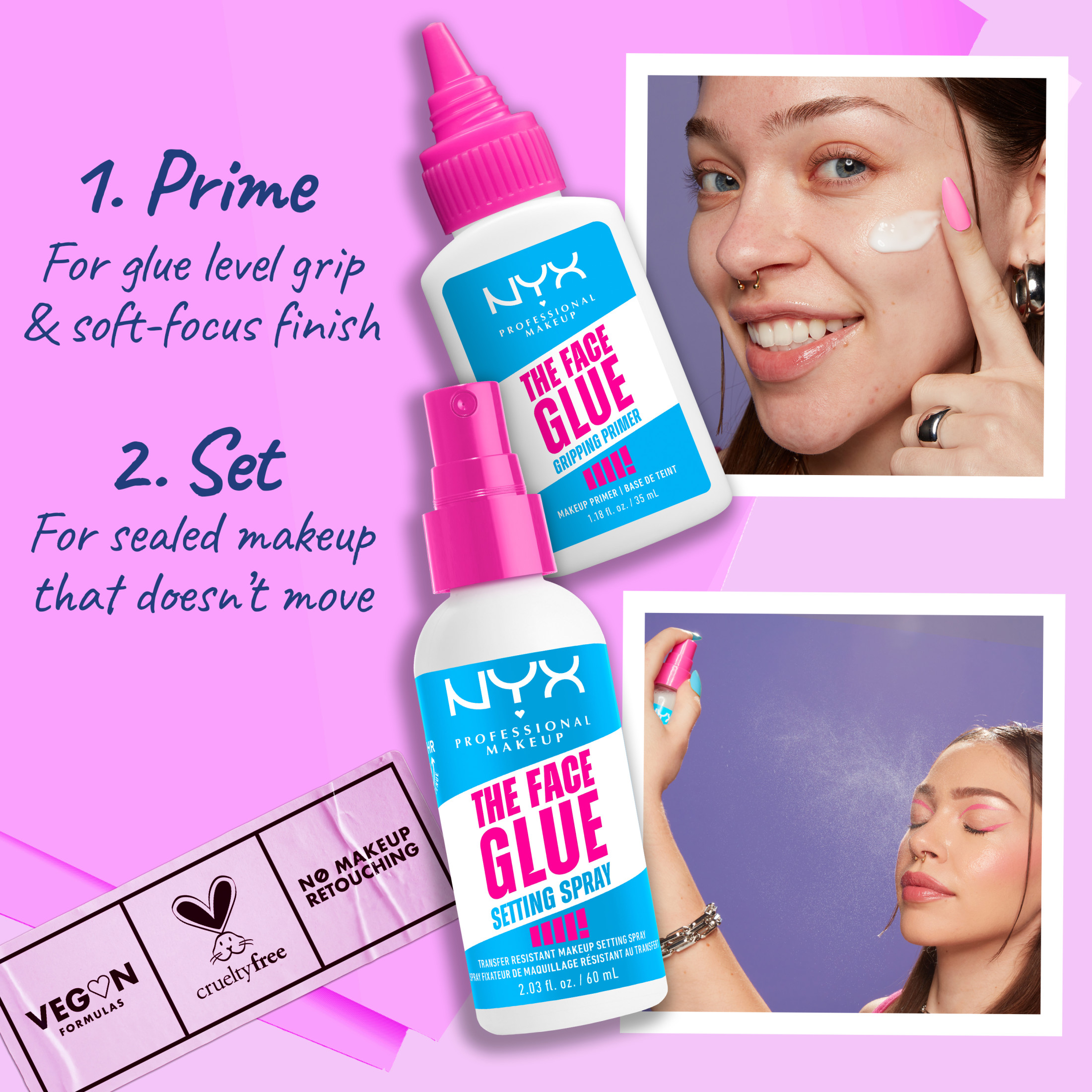 NYX Professional Makeup The Face Glue Setting Spray photo 6