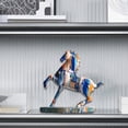 thumbnail image 4 of Escultura de caballo, artesanía artística, adorno de escritorio para chimenea, entrada de oficina Vistoso, 4 of 7