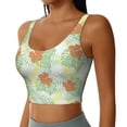 thumbnail image 2 of Pofeuu Tropical Flowers Print Sports Bra for Women Sexy Vest Yoga Running Gym Fitness Crop Bras Tops-Small, 2 of 8