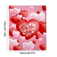 thumbnail image 3 of Mecorevxz Valentines Day Love Heart Throw Blanket, Lightweight Ultra Soft Flannel Blanket for Girlfriend Sweetheart, Pink Red Warm Cosy Fuzzy Throw Blanket for Sofa and Bed,130x100cm(B), 3 of 8