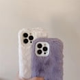thumbnail image 2 of Ottwn Warm Hairy Plush Case For iPhone 14 13 12 11 Pro Max 14 Plus Pro Max Plus Soft Solid Color Shockproof Half-wrapped Cover, 2 of 7