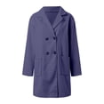 thumbnail image 4 of Winter Coats For Women Thick Wool Trench Coat Long Double Coat Lapel Open Front Jacket With Pockets plus Size Cat for Women Light Jackets for Women plus Size Lightweight Winter Jacket for Women 4x, 4 of 4